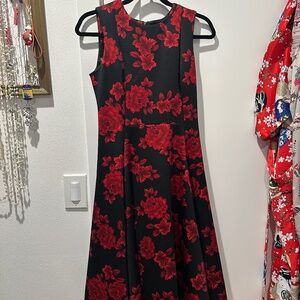 Calvin Klein Dress Size 4 Black & Red